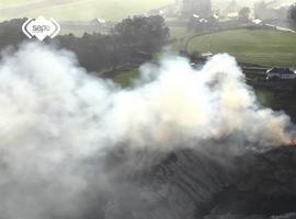 Sólo un incendio forestal activo en Asturias, en Bimenes