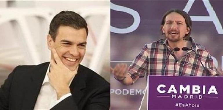 Pedro Sánchez y Pablo Iglesias abren la vía negociadora del Gobierno del cambio