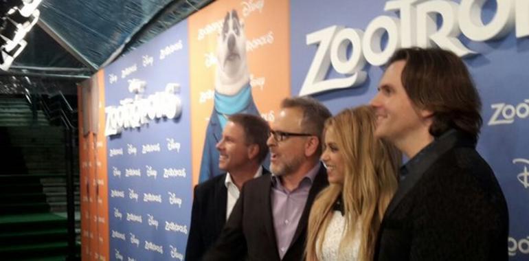 Shakira, directores y productor en la premiere española de Zootrópolis 