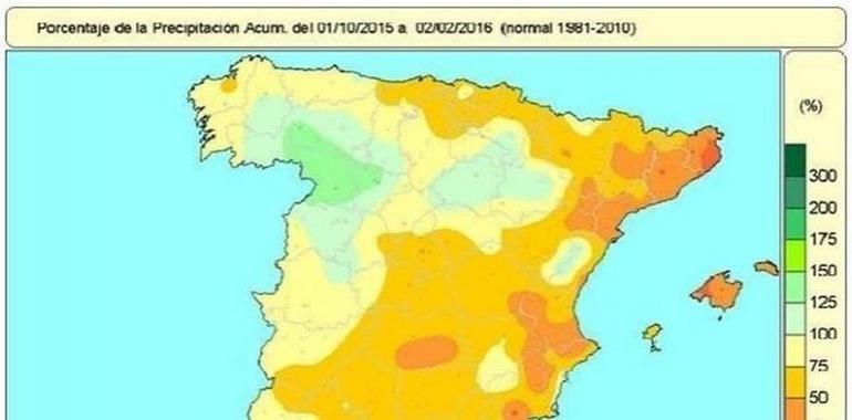 Desde octubre ha llovido un 24% por debajo de lo normal