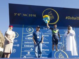 Spain’s Juan Jose Lobato of Movistar Team superbly outsprinted all his rivals 