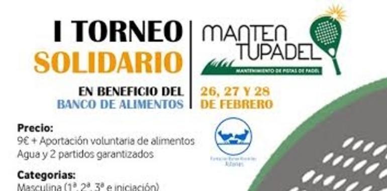 Tres días de pádel a favor de Banco de Alimentos de Asturias