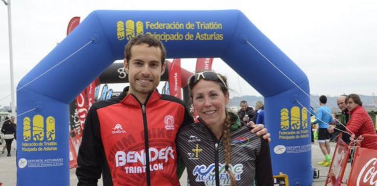 Pelayo Menéndez y Laura Álvarez ganan el 9.° Duatlón Villa de Gijón 