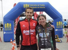 Pelayo Menéndez y Laura Álvarez ganan el 9.° Duatlón Villa de Gijón 