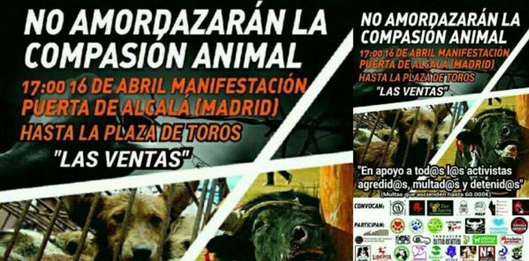 70 asociaciones animalistas se manifiestan en Madrid contra la "represión" a los activistas