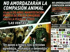 70 asociaciones animalistas se manifiestan en Madrid contra la "represión" a los activistas