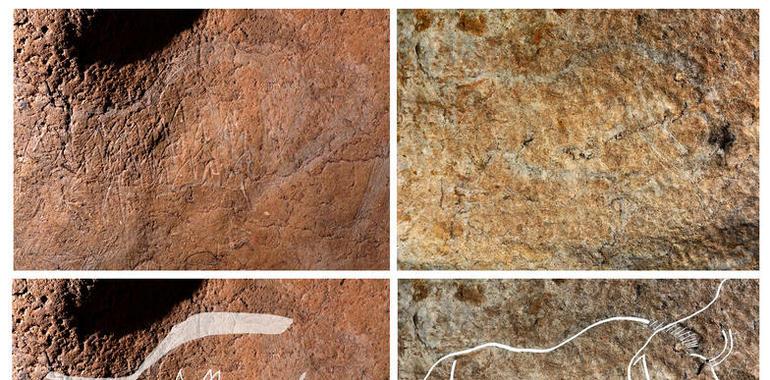 Descubren grabados y pinturas de 14 mil años de antigüedad en la cueva de Atxurra en Berriatua