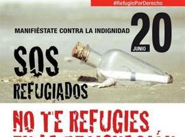 Movilización en Gijón en defensa de los refugiados en Europa