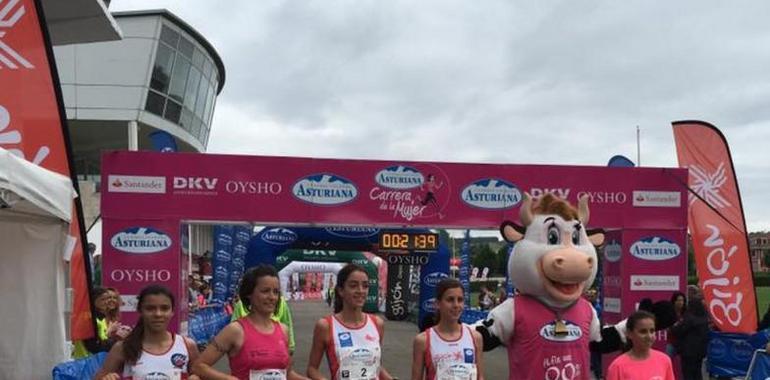 Paula González repite victoria liderando la carrera contra el cáncer en Gijón 