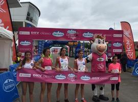 Paula González repite victoria liderando la carrera contra el cáncer en Gijón 