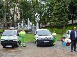 Oviedo usará vehículos más ecológicos para el mantenimientos de las jardineras