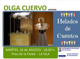 La actriz Olga Cuervo presenta en Colunga sus Helados de cuentos