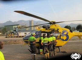 Hospitalizado un minero de Boinás gravemente herido en accidente laboral