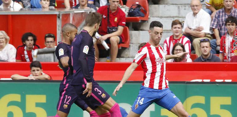 Un Sporting luchador no pudo evitar el 0-5 frente al Barça