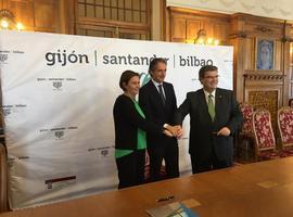 Gijón, Santander y Bilbao trabajarán cultura y turismo en mano común