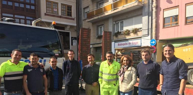 Mañana concluyen los trabajos en el edificio de Llanes con desprendimientos