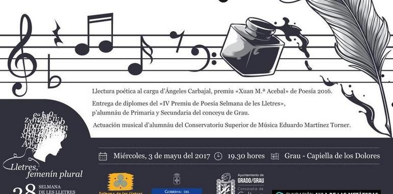 Acto poético musical en Grado durante la 38 Selmana de Les Lletres Asturianes