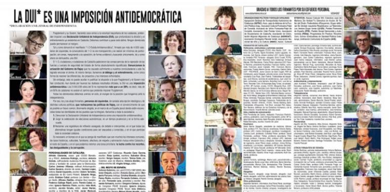 La izquierda catalana denuncia la "imposición antidemocrática" de la DUI 