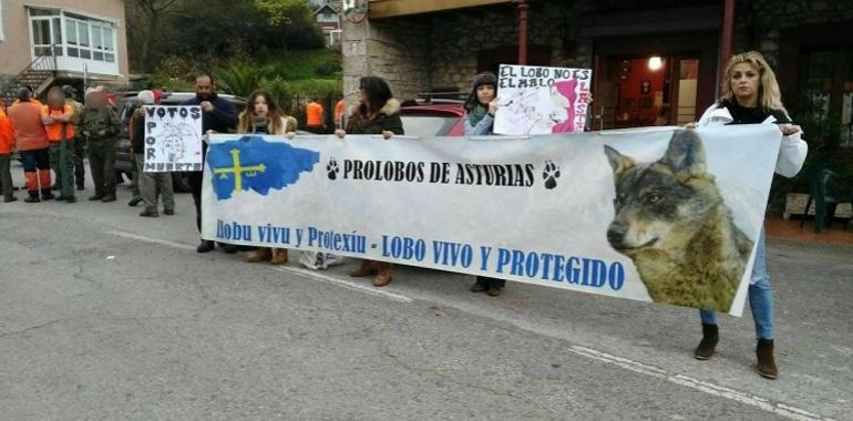 Protesta en Illas contra las matanzas de lobos en Asturias