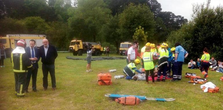 Primer simulacro de activación del plan de incendios forestales del Principado