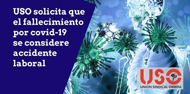 USO pide que la muerte por covid-19 también se considere accidente laboral