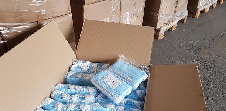 Asturias recibe 228.000 mascarillas para su distribución a partir de mañana