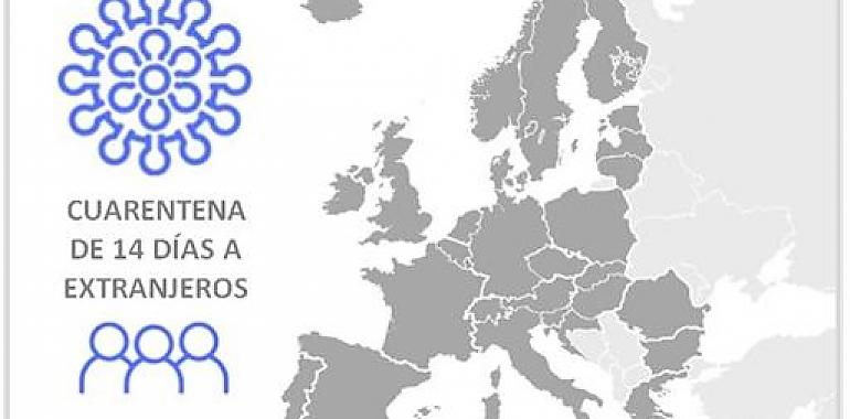 Sanidad establece cuarentena de 14 días a todas las personas procedentes del extranjero