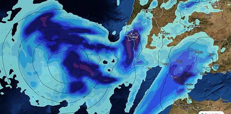 Una borrasca fría amenaza con intensas lluvias el fin de semana en Asturias