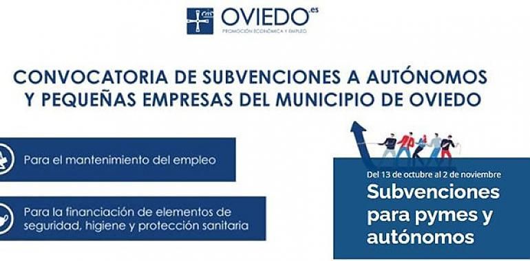 Subvenciones del Ayuntamiento de Oviedo a Autónomos y Pymes