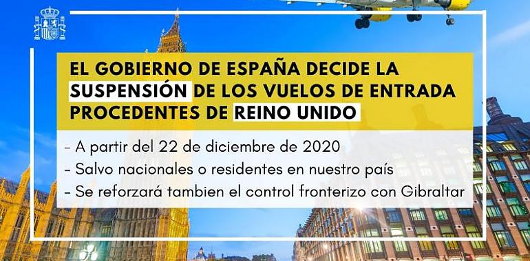 España suspende la entrada de viajeros procedentes del Reino Unido