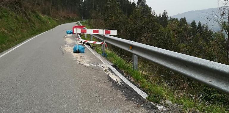 Los motoristas denuncian al Principado por el estado de la carretera AS 331