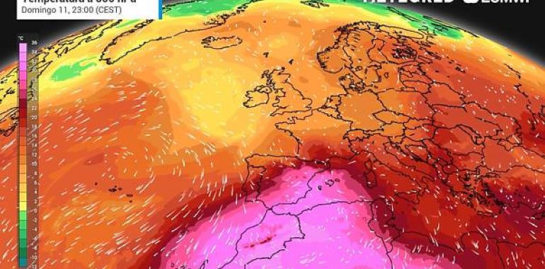 Asturias se librará de los 50 grados que pueden 