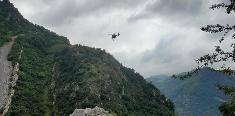 Rescatada senderista herida en el desfiladero de Las Xanas