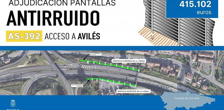 415.000 euros en nuevas pantallas antirruido en Corvera