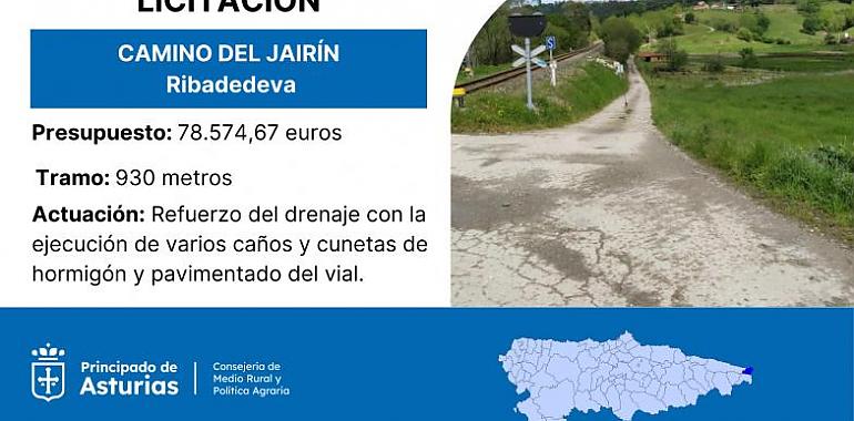 Licitación de las obras del camino del Jairín, en Ribadedeva, por 78.000 euros