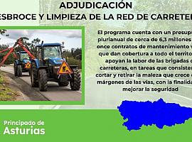 El Principado de Asturias invertirá 6,3 millones en la limpieza y desbroce de su red de carreteras