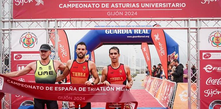 Andrea Trigo y Christian Mesa se alzan con el Campeonato Regional de Triatlón Sprint, mientras Alba Quintana e Ismael Vieitez dominan el Nacional de Triatlón Militar