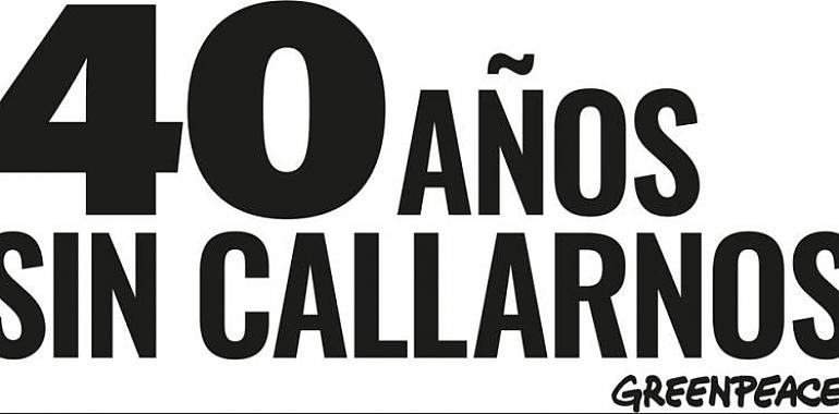 Greenpeace España celebra 40 Años de lucha ambiental con el lema "40 Años Sin Callarnos"