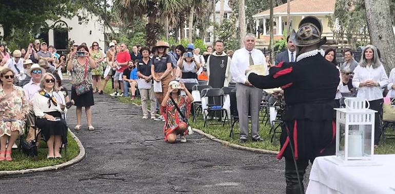 San Agustín revive la llegada de Pedro Menéndez en una emocionante recreación histórica previa del Día de Asturias