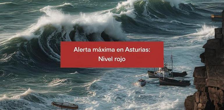 Asturias en alerta máxima: AEMET eleva a nivel rojo el aviso por vientos en la Cordillera y Picos de Europa