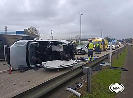 Accidente en Siero: Tres heridos leves tras colisión en la A-64