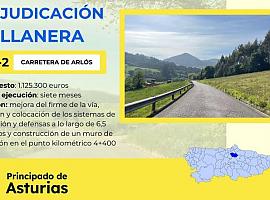 El Principado invierte 1,12 millones en la mejora de la carretera LL-2 en Arlós, Llanera: más seguridad y un firme renovado