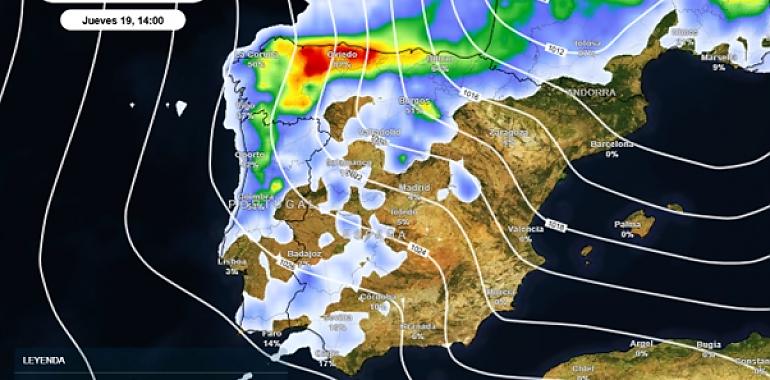 Asturias se prepara para un cambio meteorológico: lluvias, nieve y posible DANA en camino