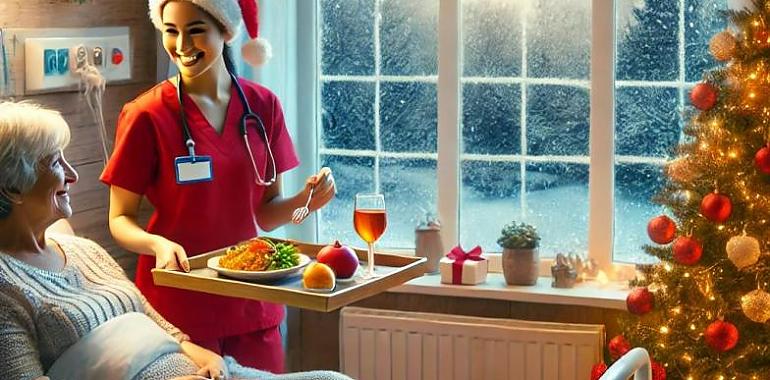 La magia de la Navidad llega a los hospitales asturianos: menús especiales y actividades para los pacientes ingresados