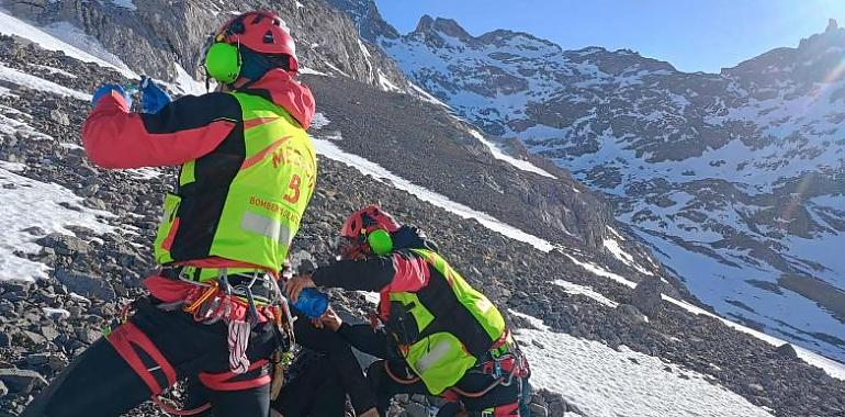 Milagro en los Picos de Europa: Rescate in extremis del montañero herido en el Jou de los Boches