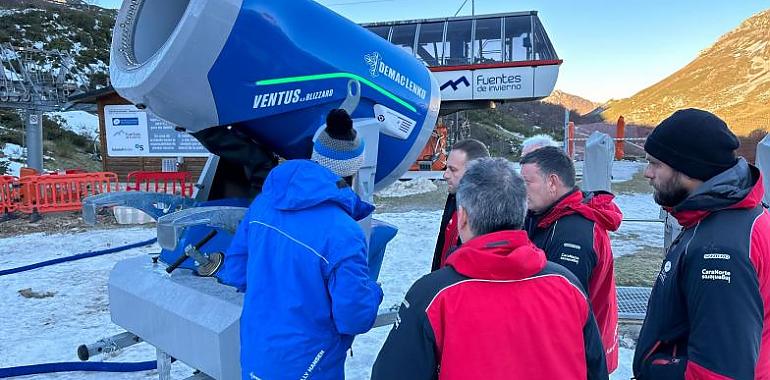 Innovación en las pistas: Fuentes de Invierno estrena un revolucionario cañón portátil de nieve