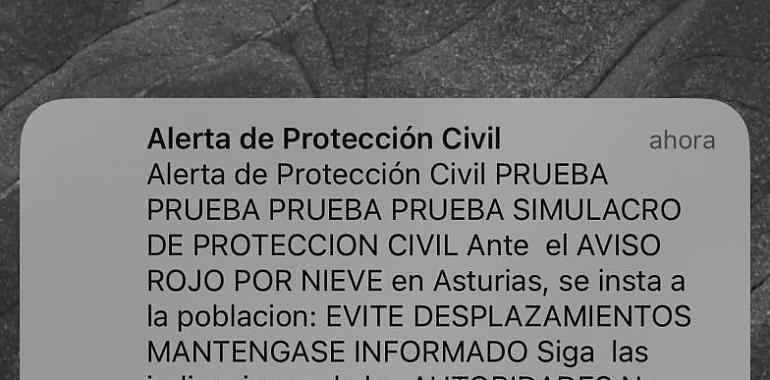 Asturias prueba con éxito el sistema Es-Alert, alcanzando al 99 % de la población en un simulacro por emergencia de aviso rojo