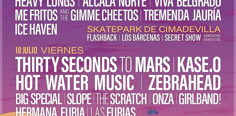 Tsunami Xixón Festival 2025: Gijón vibrará con Sex Pistols, Thirty Seconds to Mars, Kase.O y un cartel de lujo