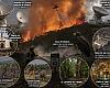 El fuego que llegó hasta el espacio: antenas planetarias, buitres negros y viñedos centenarios entre las víctimas de los incendios