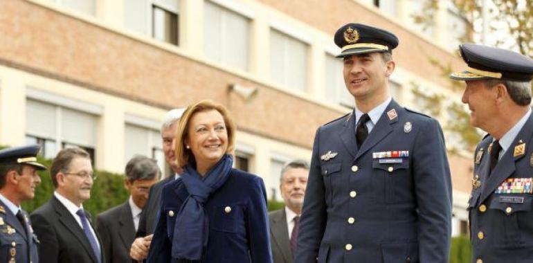 S.A.R. El Príncipe de Asturias, en la base aérea de Zaragoza